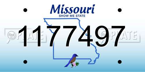 1177497 Missouri License Plate