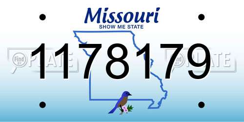 1178179 Missouri License Plate