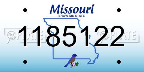 1185122 Missouri License Plate