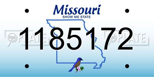 1185172 Missouri License Plate