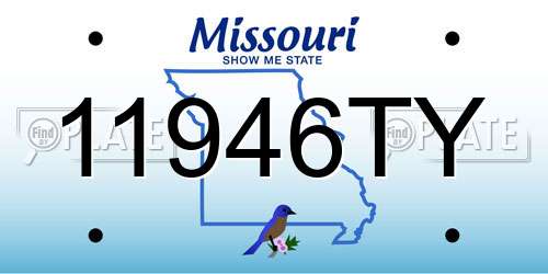 11946TY Missouri License Plate