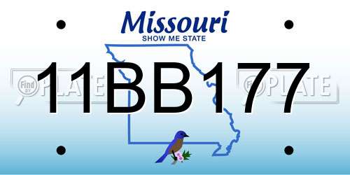 11BB177 Missouri License Plate