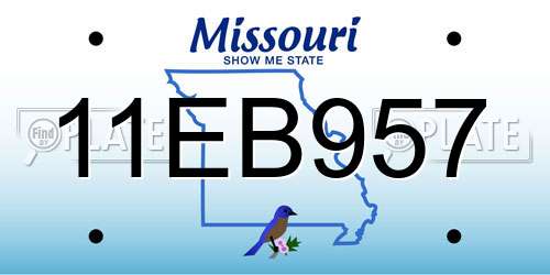 11EB957 Missouri License Plate