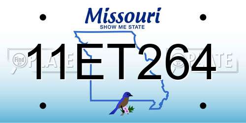 11ET264 Missouri License Plate