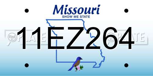 11EZ264 Missouri License Plate