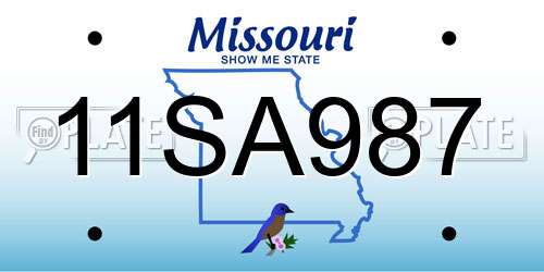 11SA987 Missouri License Plate