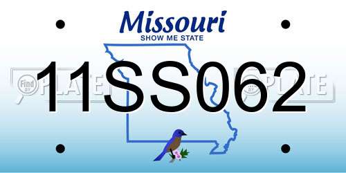 11SS062 Missouri License Plate