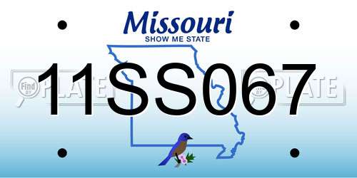 11SS067 Missouri License Plate
