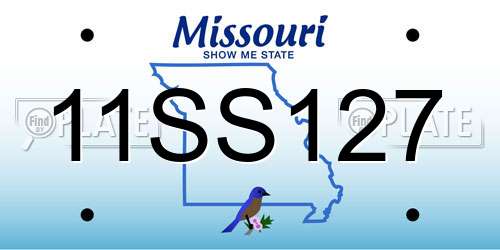 11SS127 Missouri License Plate