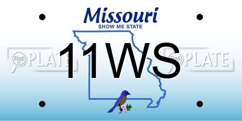11WS Missouri License Plate