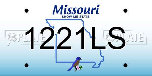 1221LS Missouri License Plate