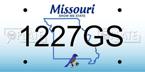 1227GS Missouri License Plate