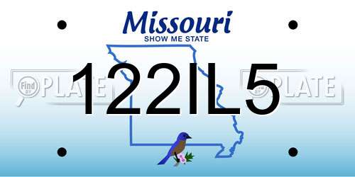 122IL5 Missouri License Plate