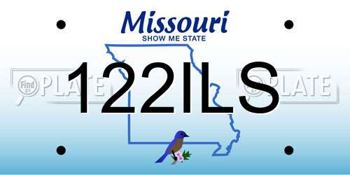 122ILS Missouri License Plate