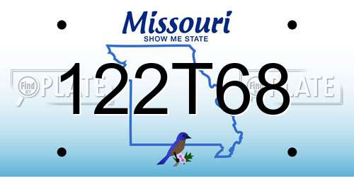 122T68 Missouri License Plate
