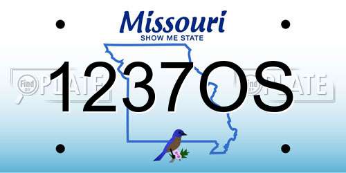 1237OS Missouri License Plate