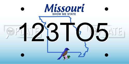 123TO5 Missouri License Plate