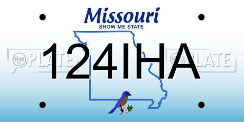 124IHA Missouri License Plate