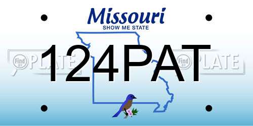 124PAT Missouri License Plate
