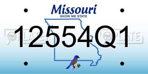 12554Q1 Missouri License Plate