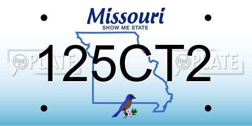 125CT2 Missouri License Plate