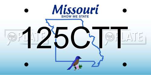 125CTT Missouri License Plate