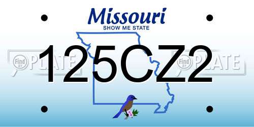 125CZ2 Missouri License Plate