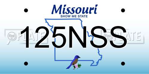 125NSS Missouri License Plate