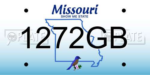 1272GB Missouri License Plate