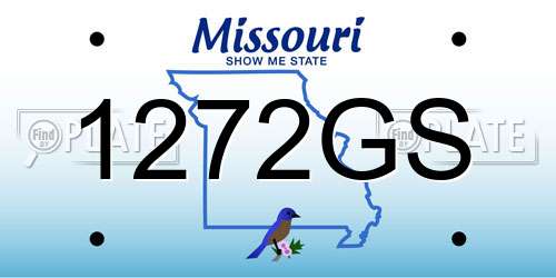 1272GS Missouri License Plate