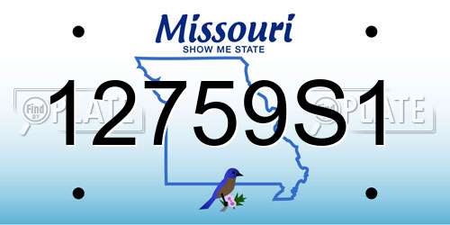 12759S1 Missouri License Plate