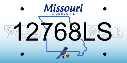 12768LS Missouri License Plate