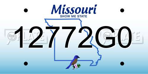 12772G0 Missouri License Plate