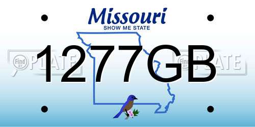1277GB Missouri License Plate