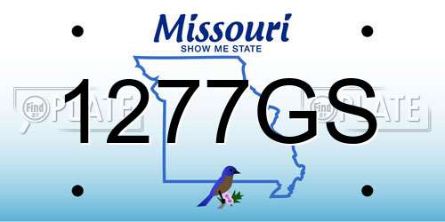 1277GS Missouri License Plate