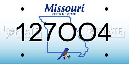 127OO4 Missouri License Plate