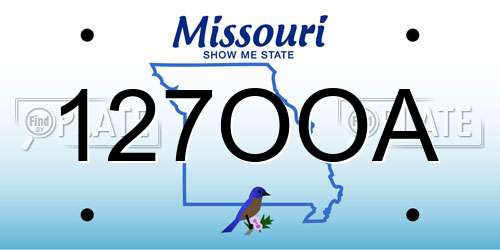 127OOA Missouri License Plate
