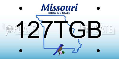 127TGB Missouri License Plate