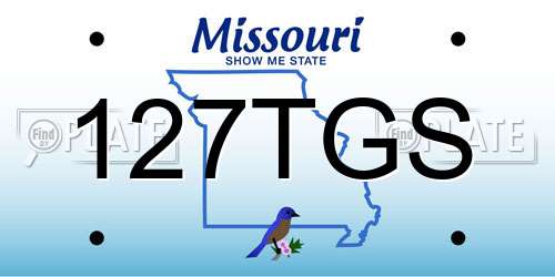 127TGS Missouri License Plate
