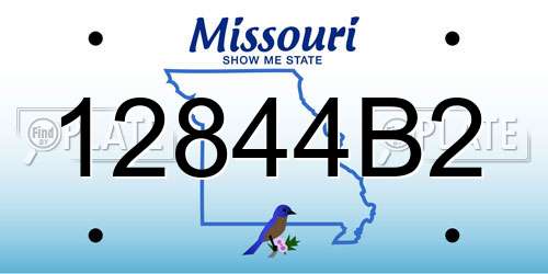 12844B2 Missouri License Plate
