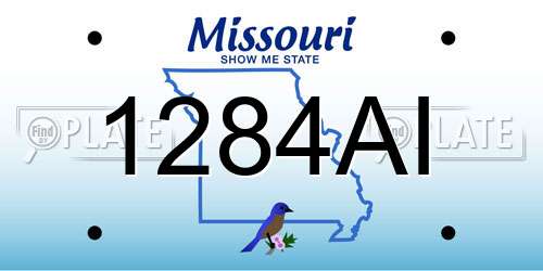 1284AI Missouri License Plate