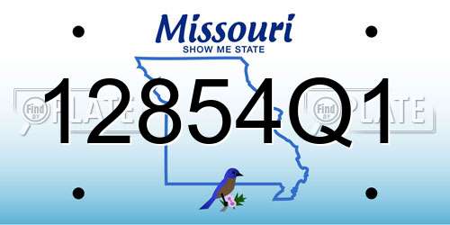 12854Q1 Missouri License Plate