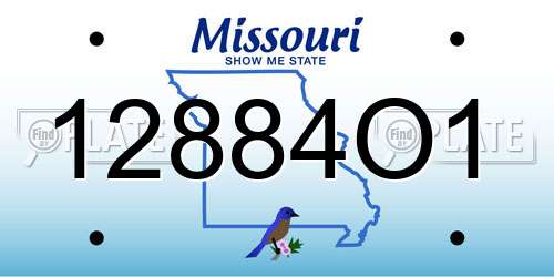 12884O1 Missouri License Plate
