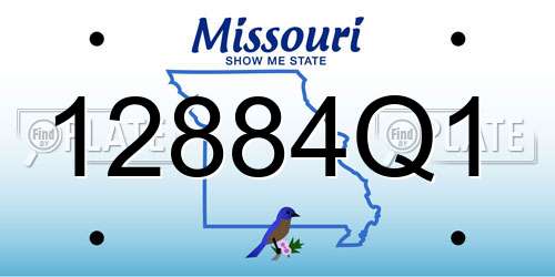 12884Q1 Missouri License Plate