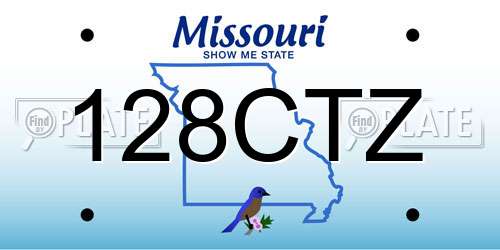 128CTZ Missouri License Plate