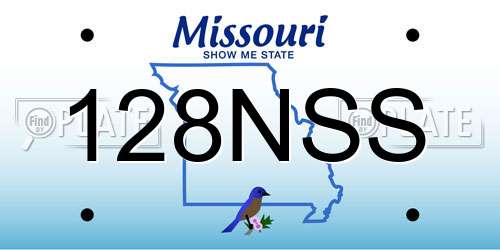 128NSS Missouri License Plate