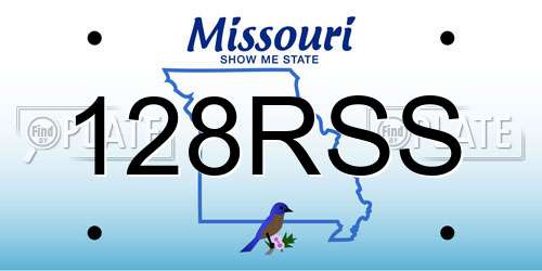 128RSS Missouri License Plate
