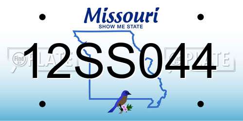 12SS044 Missouri License Plate