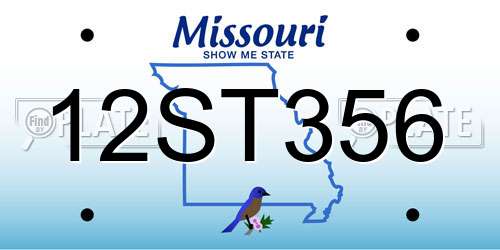 12ST356 Missouri License Plate