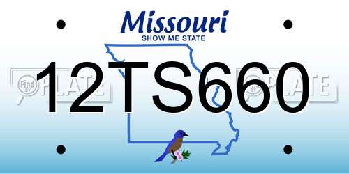 12TS660 Missouri License Plate